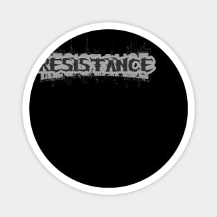 Rustic Tribal Calligraphy - Resistance Magnet